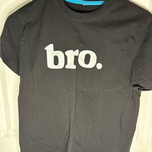 Black T-Shirt with 'bro.' Print